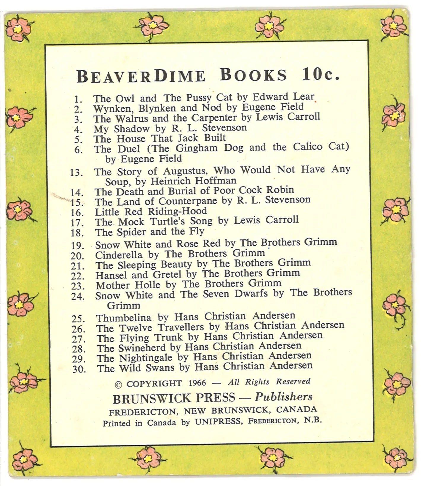 The Sleeping Beauty - BeaverDime Books No. 21 (1966) - The Bookstore