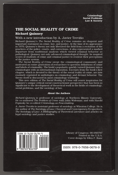 The Social Reality of Crime - The Bookstore