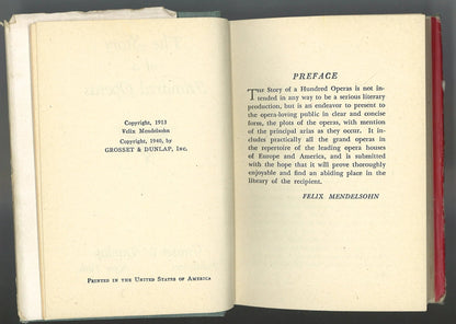 The Story of A Hundred Operas Felix Mendelsohn