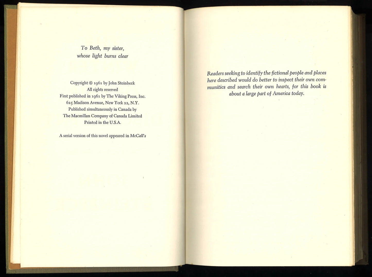 The Winter of Our Discontent - The Bookstore