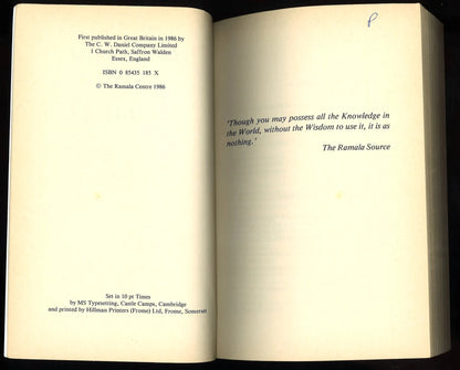 The Wisdom of Ramala – 1986 C. W. Daniel – Vintage New Age Spirituality Paperback - The Bookstore
