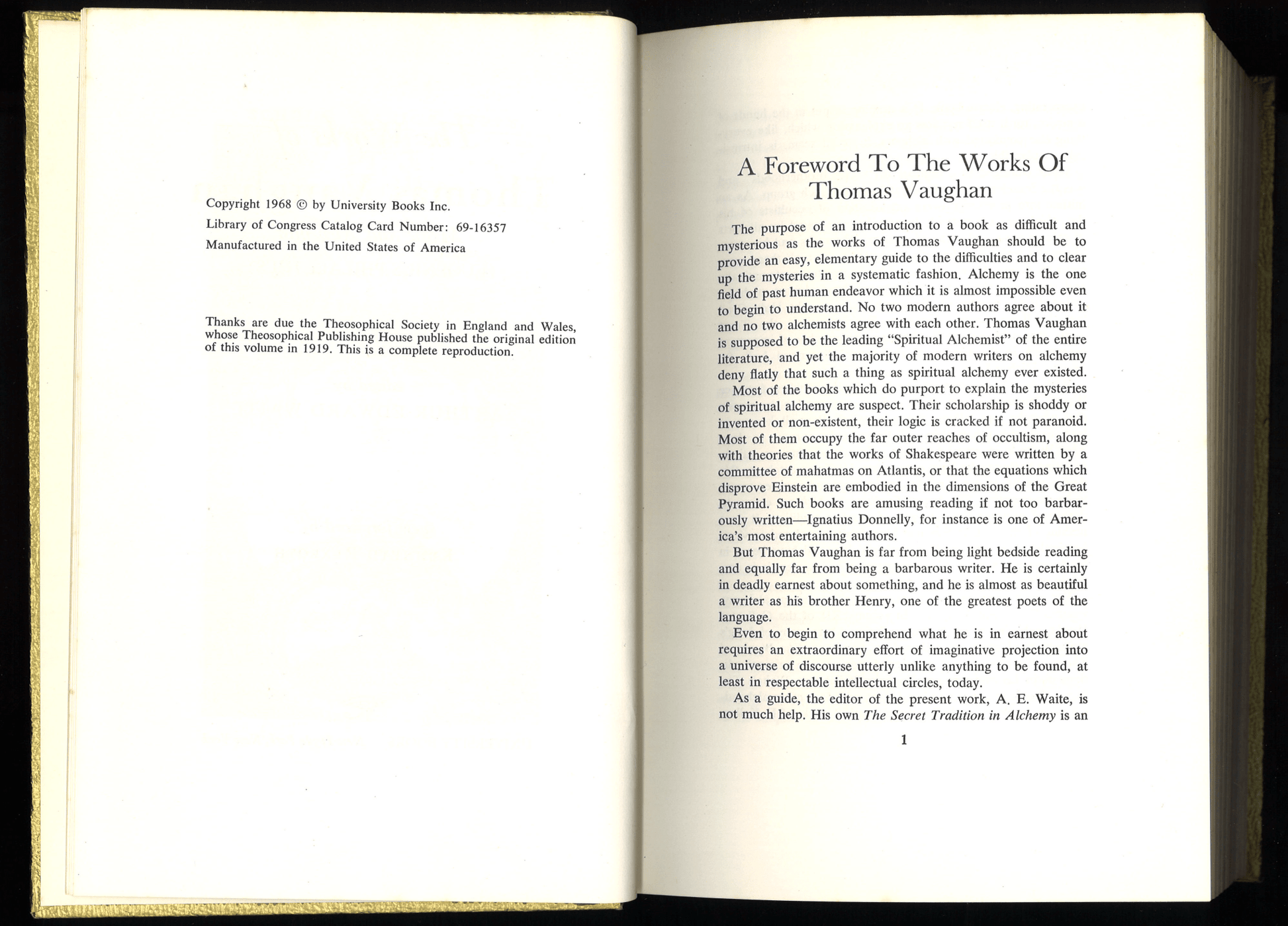 The Works of Thomas Vaughan: Mystic and Alchemist - The Bookstore