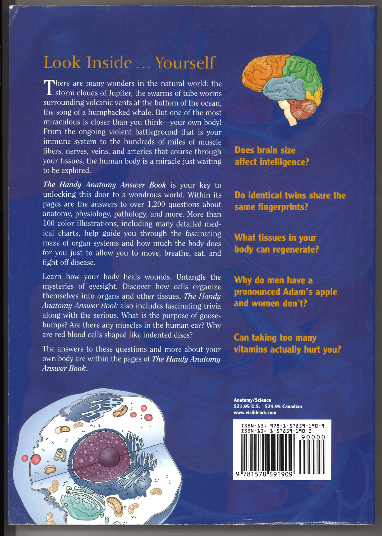 The Handy Anatomy Answer Book: Includes Physiology