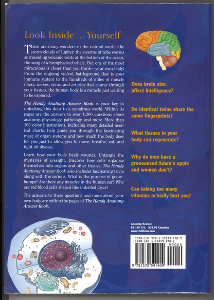 The Handy Anatomy Answer Book: Includes Physiology