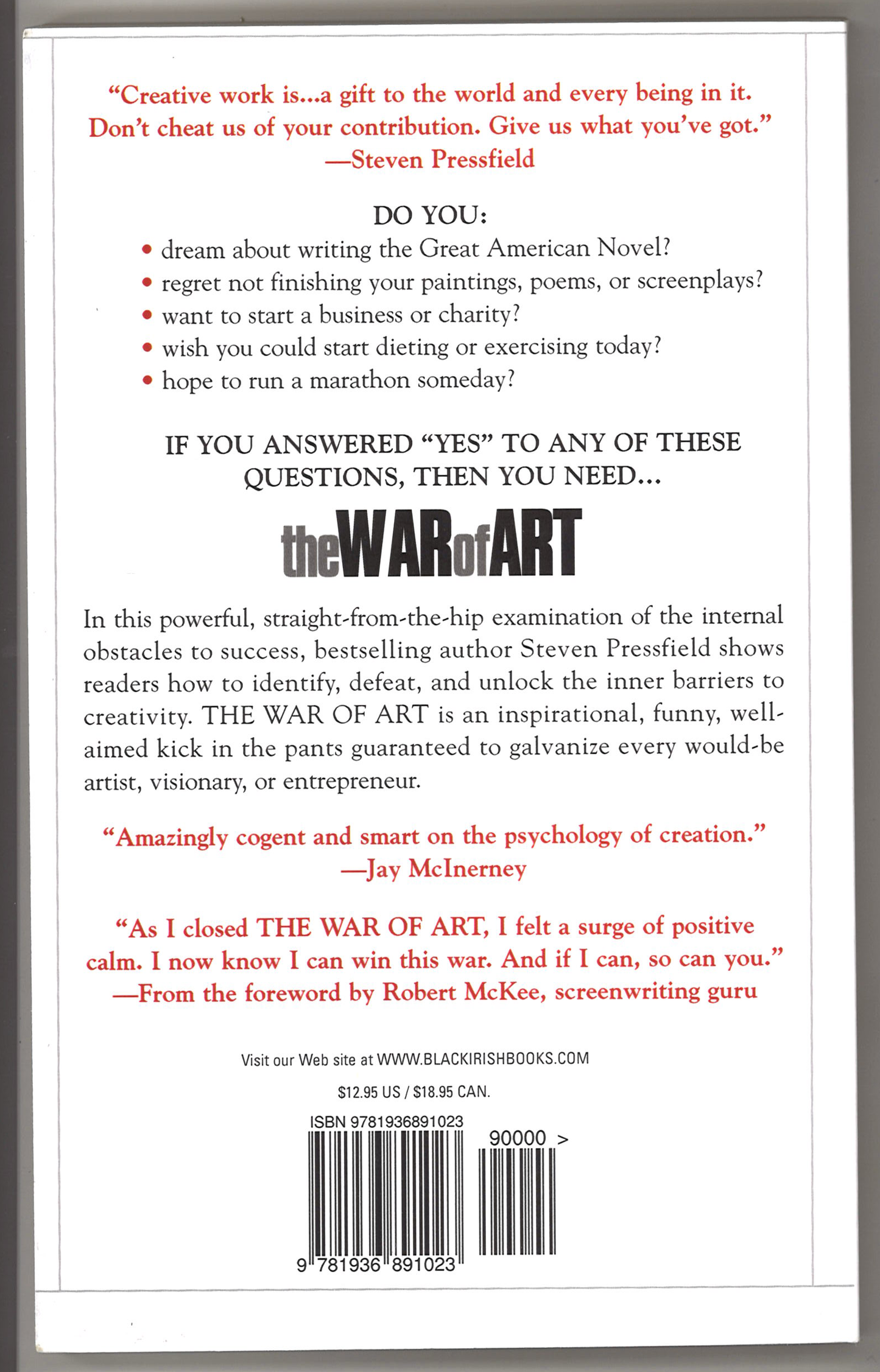 The War of Art: Break Through the Blocks and Win Your Inner Creative Battles