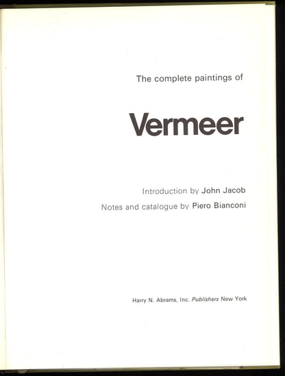 The Complete Paintings of Vermeer
