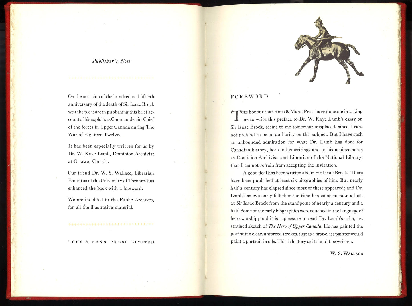 The Hero of Upper Canada  First Edition 1962