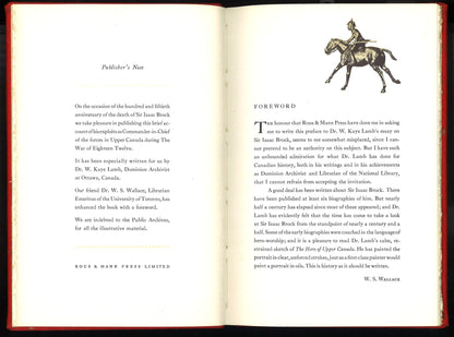 The Hero of Upper Canada  First Edition 1962