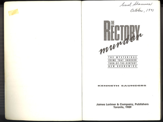 The Rectory Murder by Kenneth Saunders