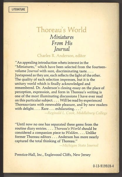 Thoreau's World: Miniatures from His Journal - The Bookstore
