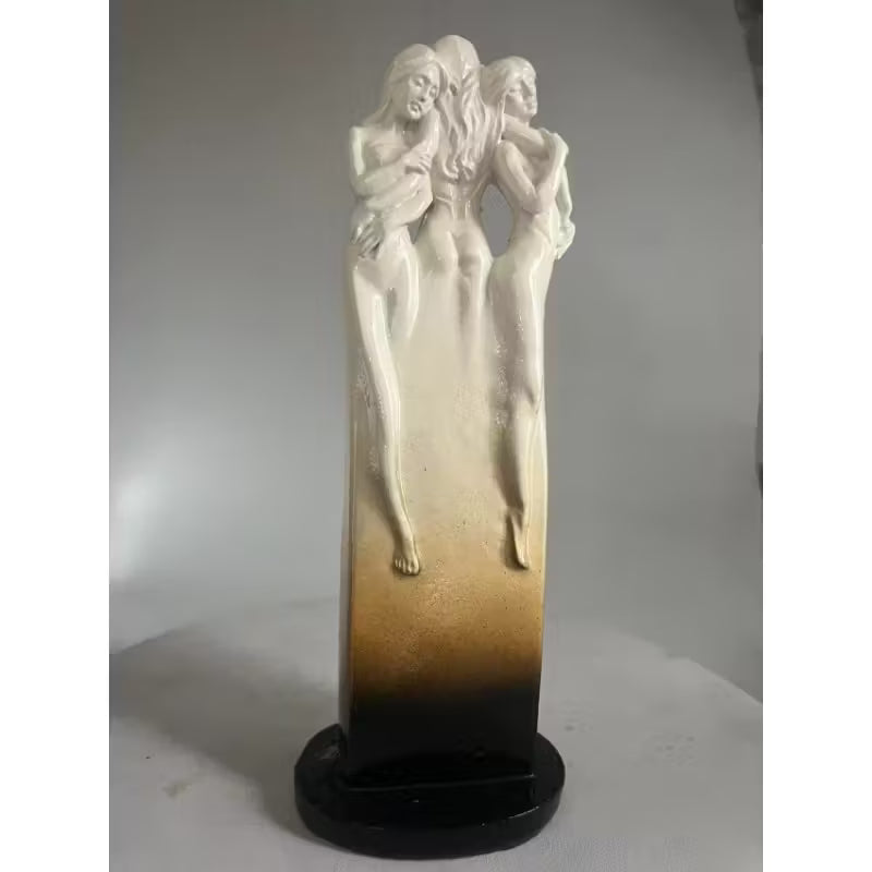 Three Goddesses Embrace Figurine