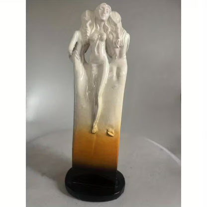 Three Goddesses Embrace Figurine