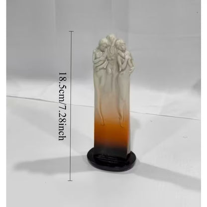 Three Goddesses Embrace Figurine