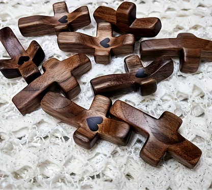 Olive Wood Thumb Cross