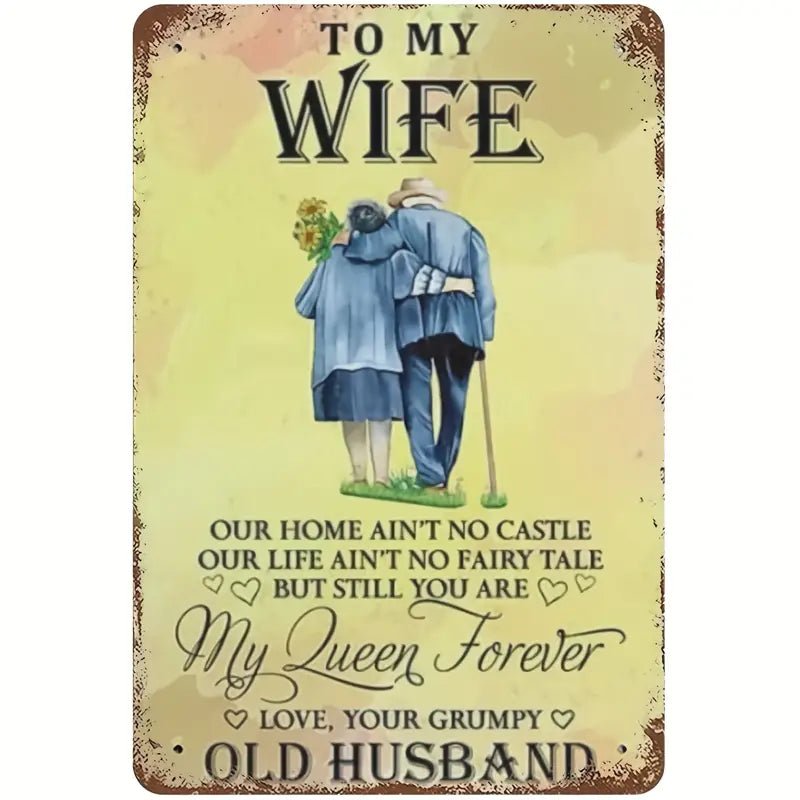 To My Wife - Tin Sign - The Bookstore