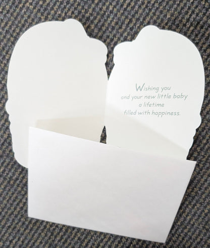 To Welcome Your New Baby — Straw Basket Greeting Card - The Bookstore