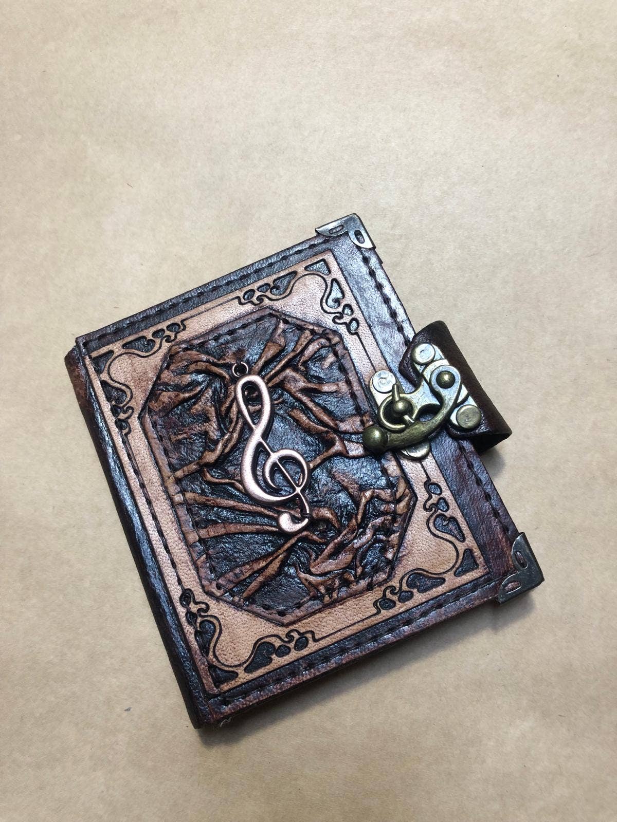 Treble Clef Mini Leather Journal - The Bookstore