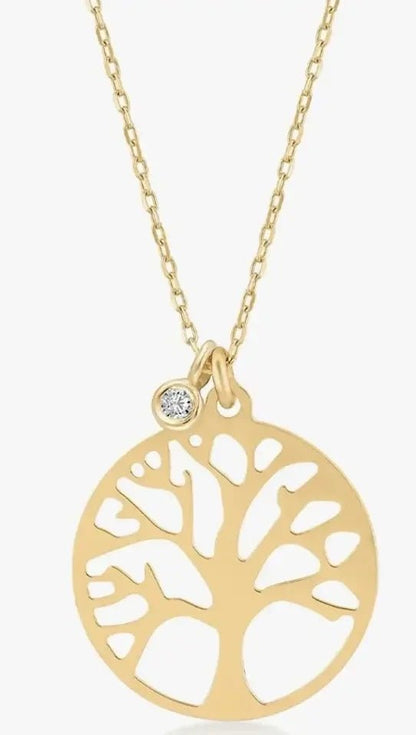 Tree of Life Gold & Diamond Necklace - The Bookstore