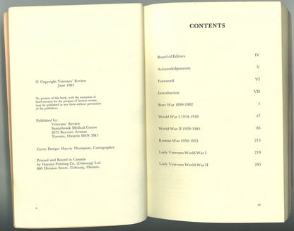 Veterans' Review: A Collection of War Stories The Veterans of Sunnybrook Medical Centre