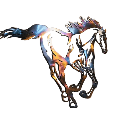 Vibrant Horse Metal Wall Art - The Bookstore