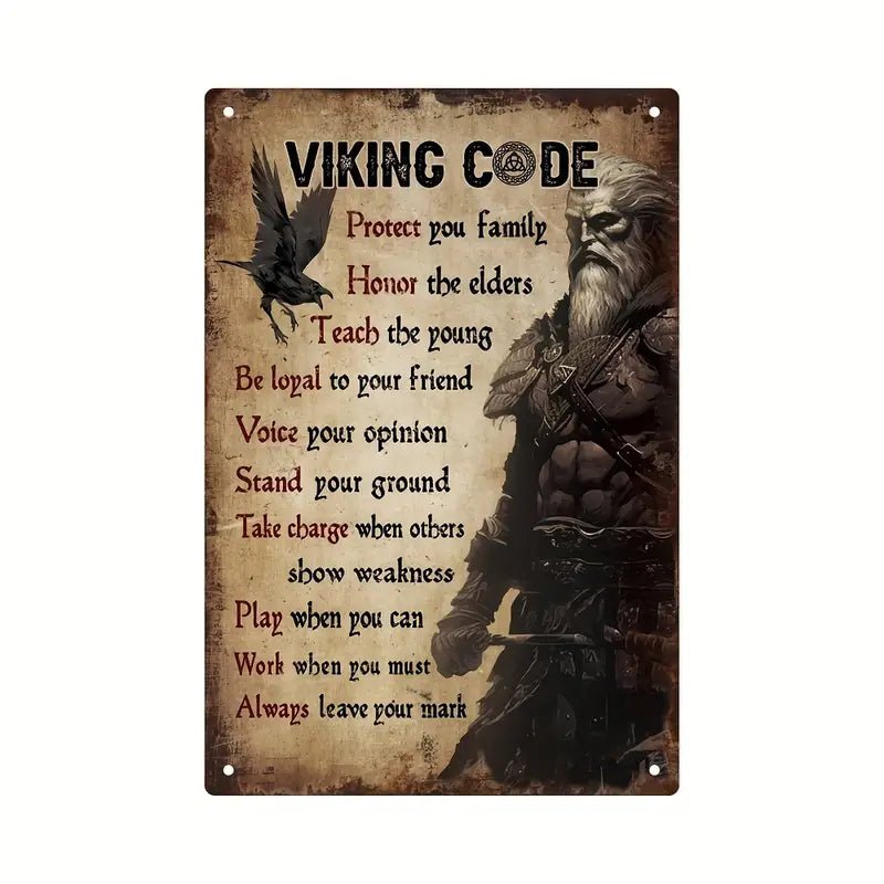 Viking Code - Tin (Aluminum) Sign - The Bookstore