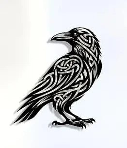 Viking Raven Metal Wall Art - The Bookstore