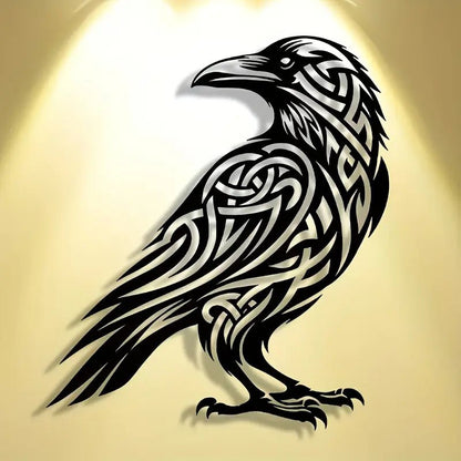Viking Raven Metal Wall Art - The Bookstore