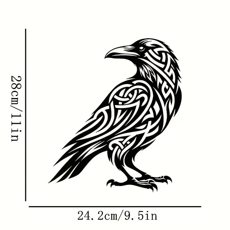 Viking Raven Metal Wall Art - The Bookstore
