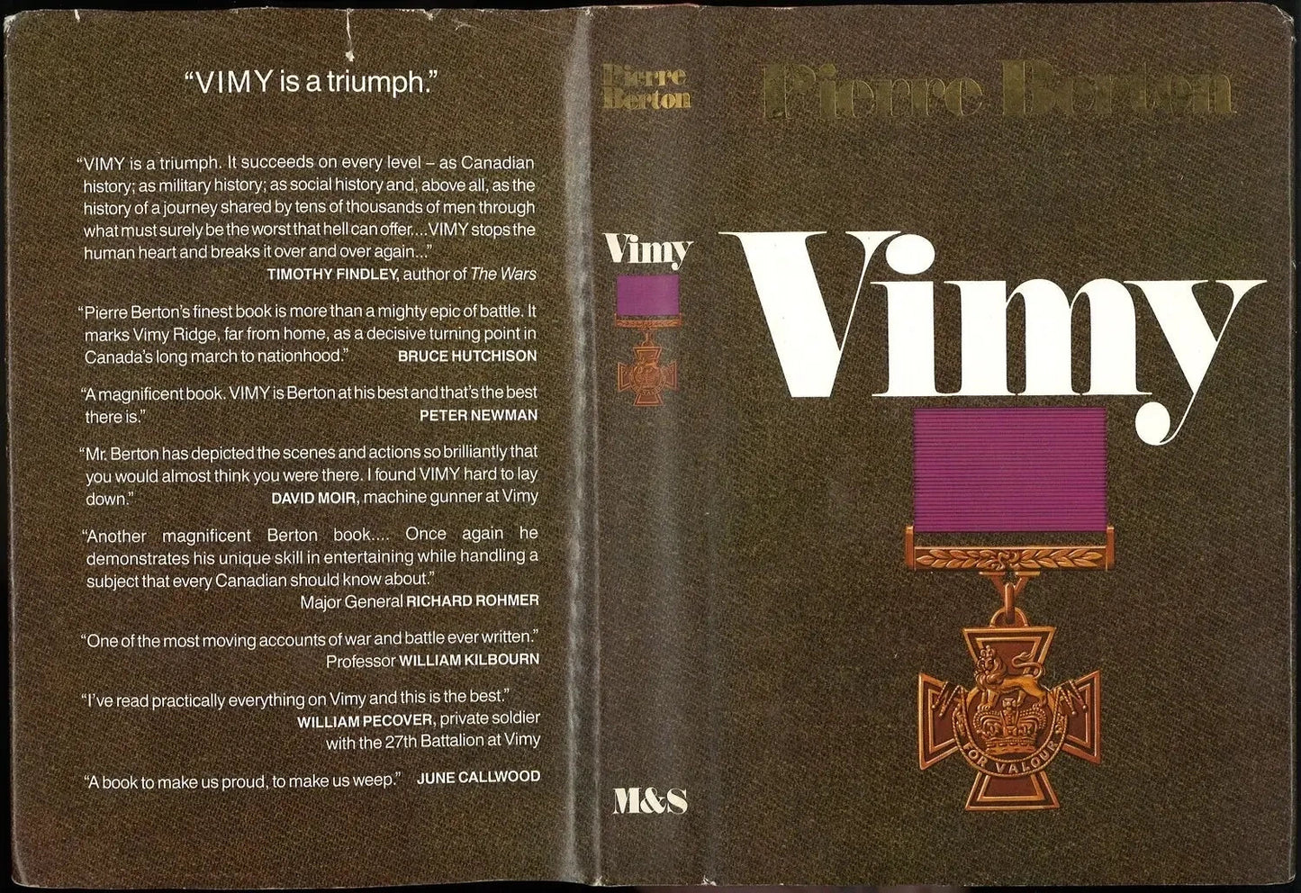 Vimy (Signed) by Pierre Berton - The Bookstore