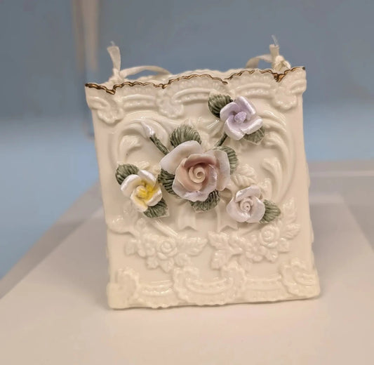 Vintage Decorative Porcelain Bag-Shaped Vase - The Bookstore