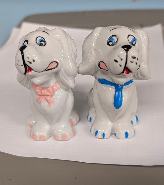 Vintage Salt and Pepper Shakers: Boy and Girl Dogs - The Bookstore