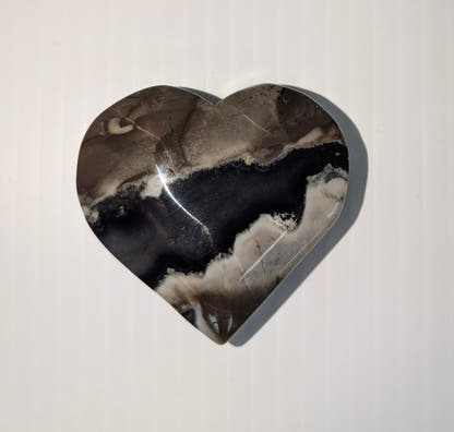 Volcano Agate UV Stone Heart - The Bookstore