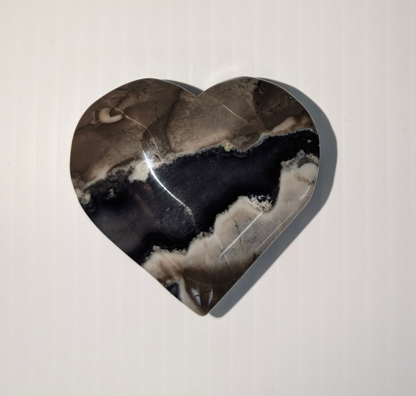 Volcano Agate UV Stone Heart - The Bookstore