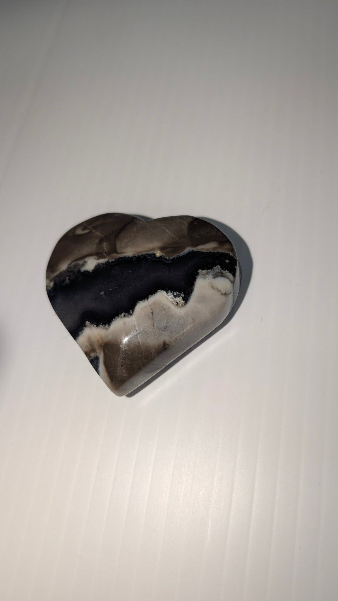 Volcano Agate UV Stone Heart - The Bookstore