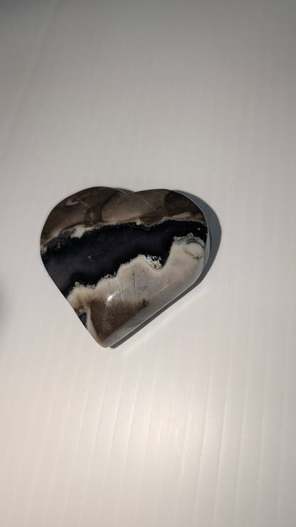 Volcano Agate UV Stone Heart - The Bookstore