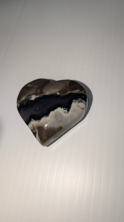 Volcano Agate UV Stone Heart - The Bookstore