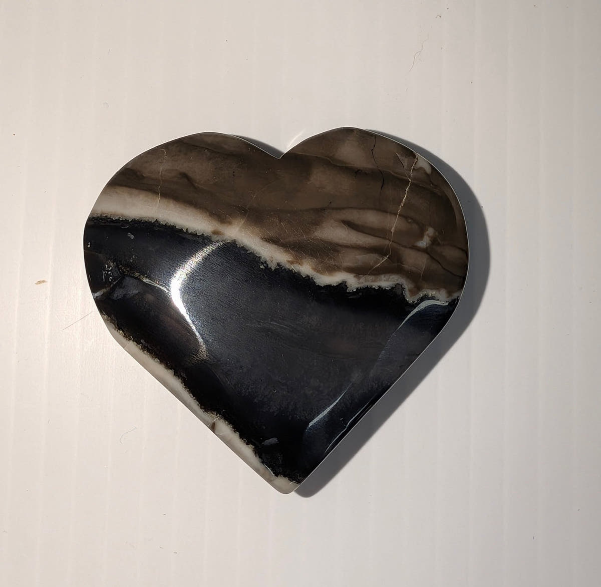 Volcano Agate UV Stone Heart - The Bookstore