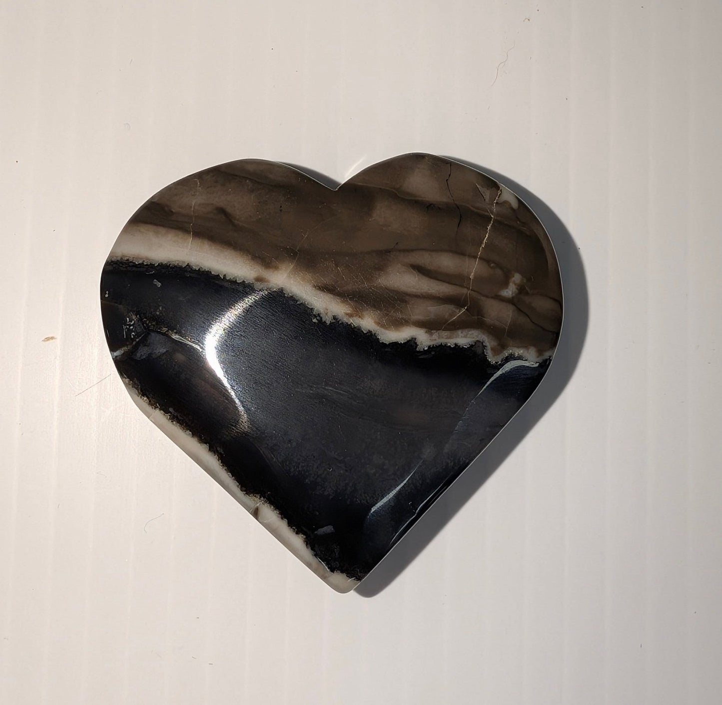 Volcano Agate UV Stone Heart - The Bookstore