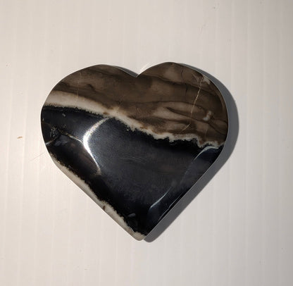 Volcano Agate UV Stone Heart - The Bookstore