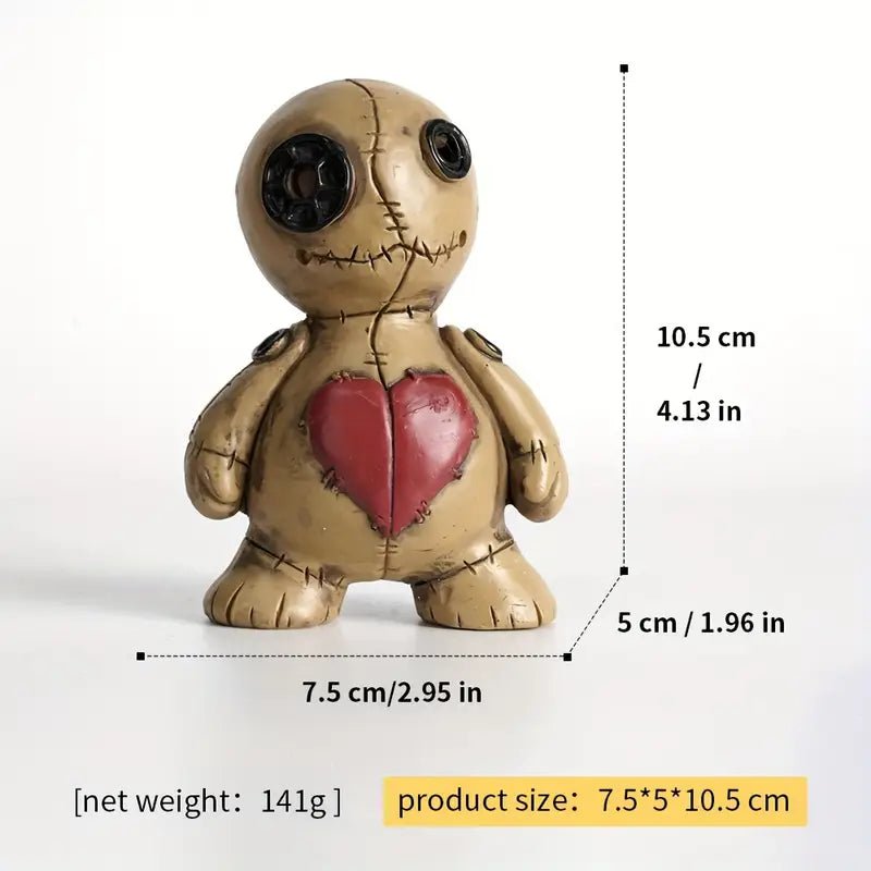 Voodoo Doll with Heart Backflow Incense Burner - The Bookstore