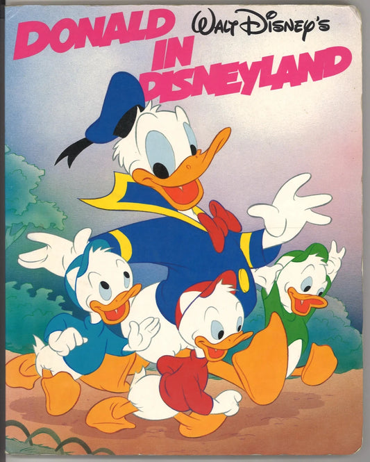 Walt Disney’s Donald in Disneyland – 1989 Twin Books Vintage Board Book - The Bookstore