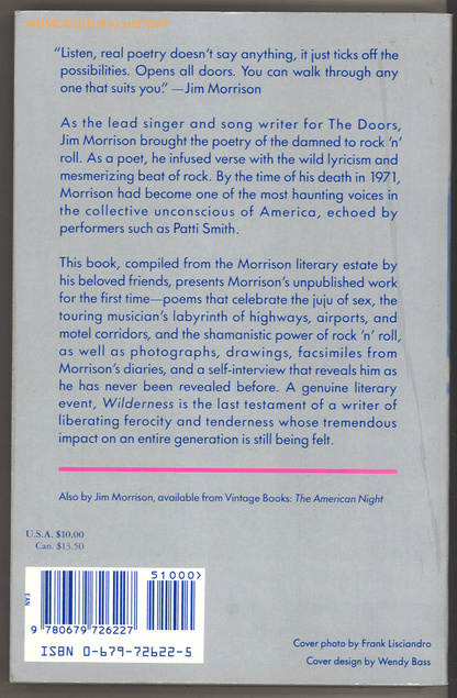 Wilderness: The Lost Writings of Jim Morrison, Volume 1 - The Bookstore