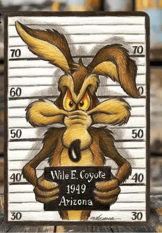 Wile E. Coyote Vintage - Style Tin Sign - The Bookstore