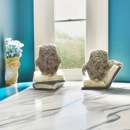 Wise Owl Figurine Set (Set of 2) - The Bookstore