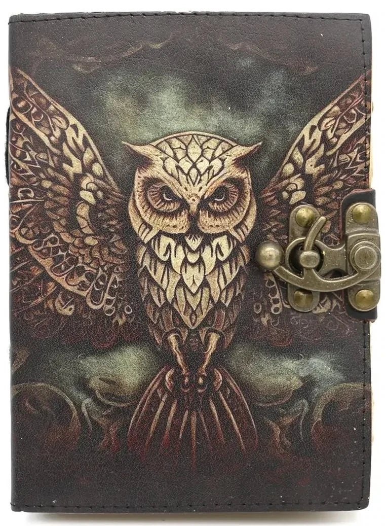 Wise Owl Leather 5x7 Blank Journal Spell Book - The Bookstore