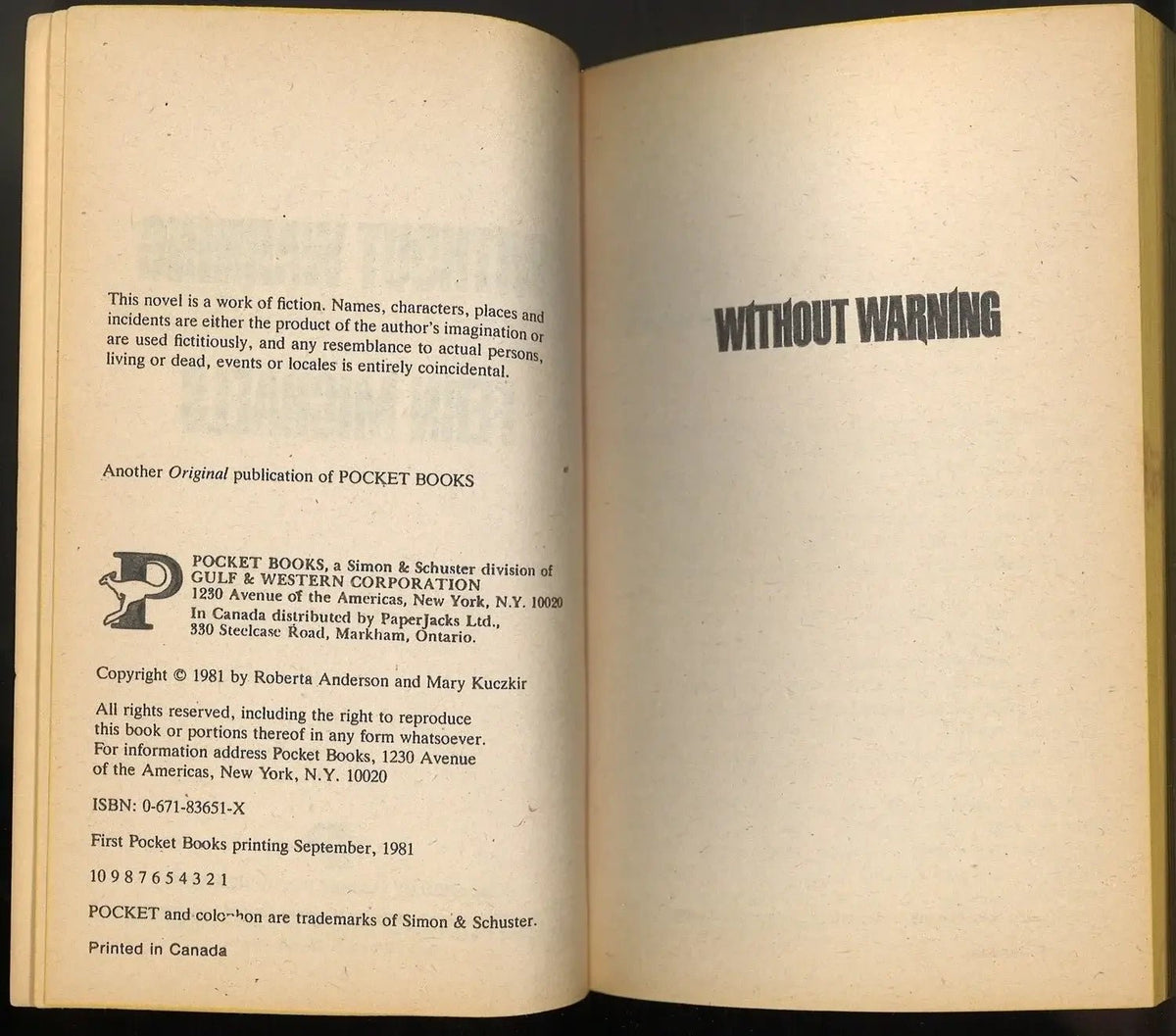 Without Warning Book Without Warning by Fern Michaels - The Bookstore