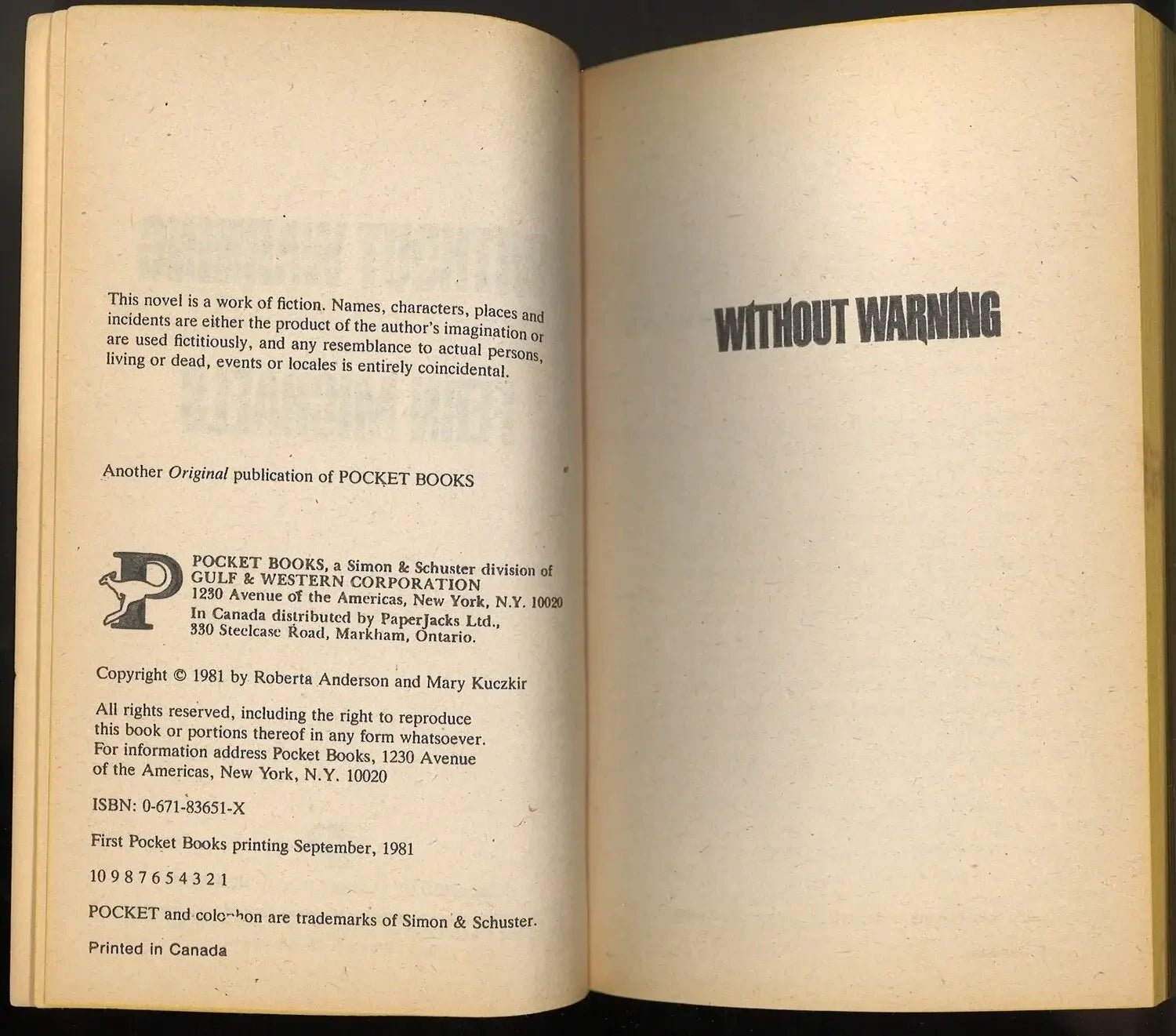 Without Warning by Fern Michaels - The Bookstore