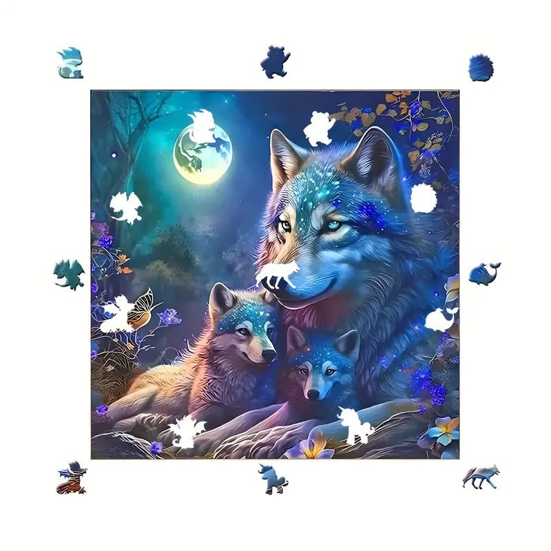 Wolf Theme Wooden Puzzle - The Bookstore