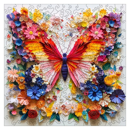 Wooden Puzzle: Colourful Butterfly - The Bookstore