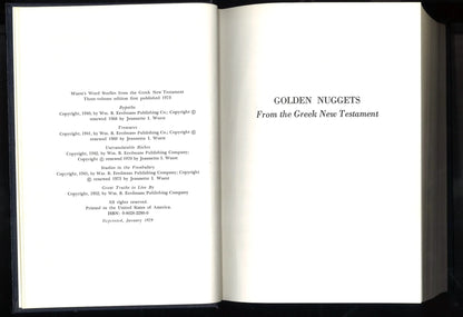 Word Studies in The Greek New Testament Volume III - The Bookstore